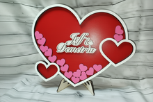 Charger l'image dans la galerie, Hearts Wedding Guest Book Alternative, Custom Drop Box, Unique Wooden Boho and Rustic Wedding Decor, Personalized Wedding Gift, Anniversary