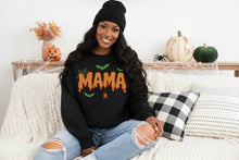 Load image into Gallery viewer, Mama Glitter Halloween Embroidered Sweatshirt, Halloween Mama  Crewneck