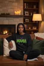 Load image into Gallery viewer, Mama Glitter Halloween Embroidered Sweatshirt, Halloween Mama  Crewneck