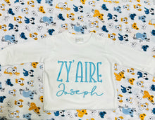 Load image into Gallery viewer, Personalized Newborn Baby Boy Coming Home Outfit, Custom Baby Romper with Hat Set, Gift for Baby Boy, Neutral Embroidered Outfit for Infant