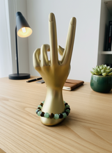 Load image into Gallery viewer, Money Wealth Success Bracelet Green Aventurine Crystal Tiger Eye - Calming Anxiety - Abundance Bracelet Wisdom - Crystal Prosperity Gemstone