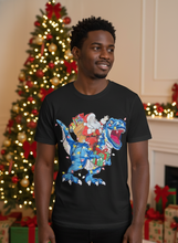 Load image into Gallery viewer, Dtf Kids T-shirt / Santa riding a T-Rex