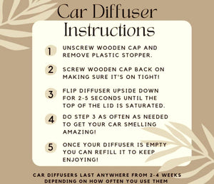 Luxury Car Diffuser | Car Accessories | Long Lasting Car Fragrance | Car Freshener | Stocking Stuffer | Unique Gift